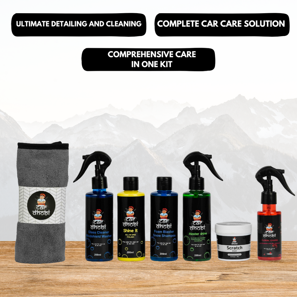 Dhobiji's Complete Car Care Kit Premium Solutions for Car Enthusiasts