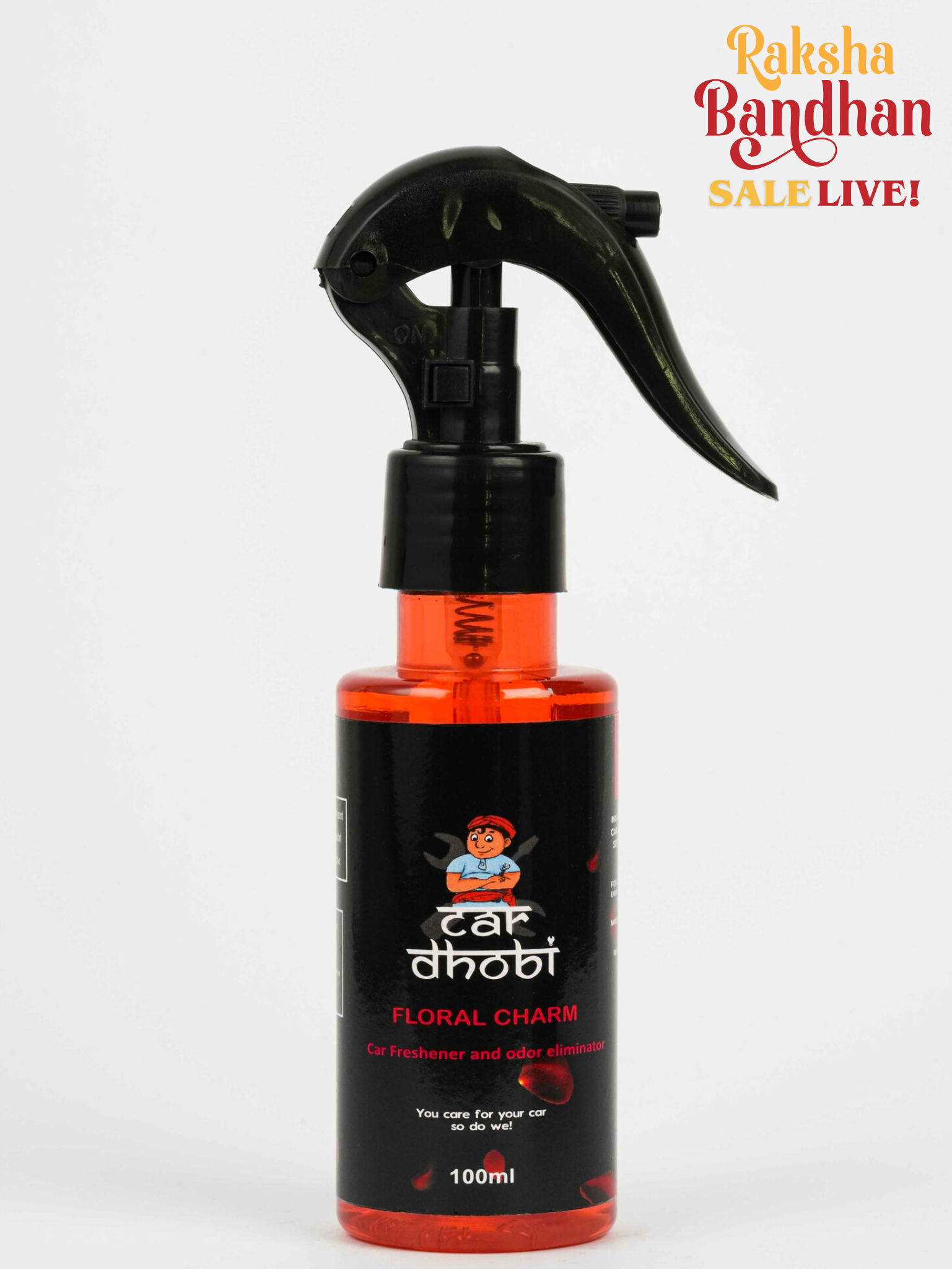 Car Freshner & Odor Eliminator- Floral Charm (Rose)