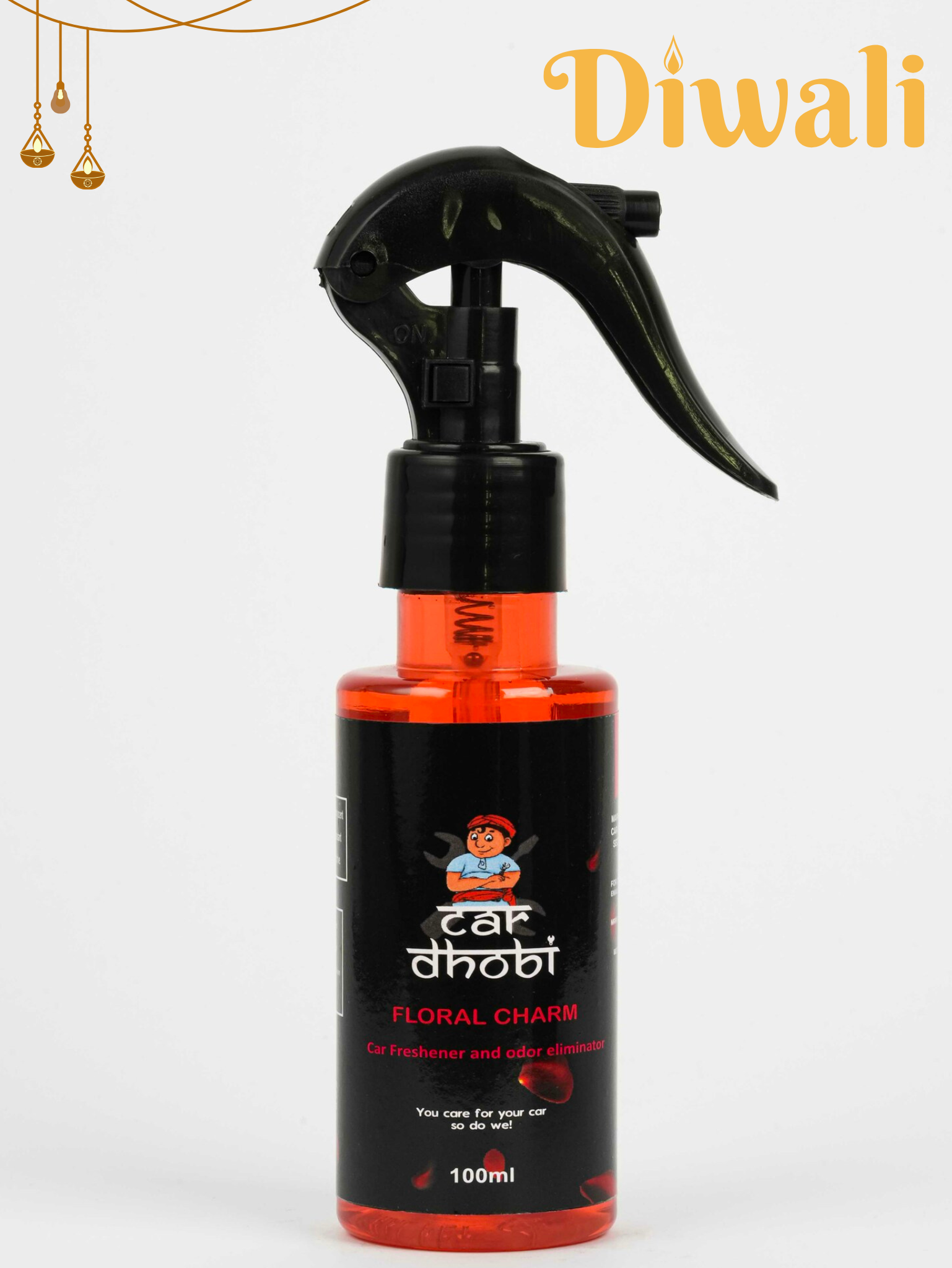 Car Freshner & Odor Eliminator- Floral Charm (Rose)